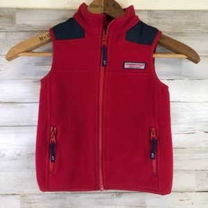 Vineyard Vines Red Fleece Vest